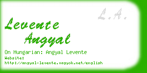 levente angyal business card